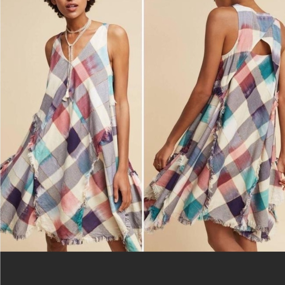 Anthropologie MaEve - 100% Cotton Asymmetric Sleeves Dress, M